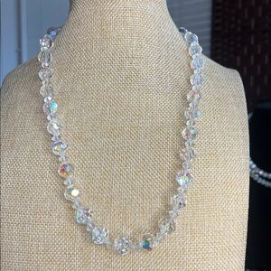 Vintage AB Crystal Beaded Necklace